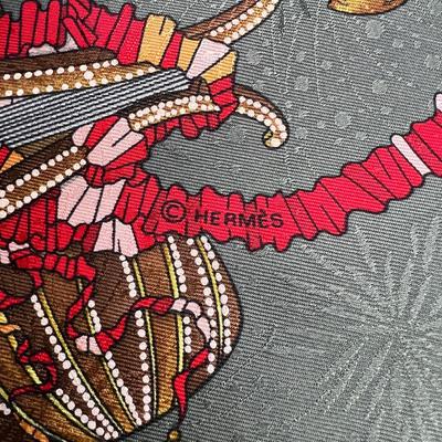 134 Authentic HERMÃˆS Carre 90 Silk Scarf Les Fetes Du Roi Soleil by Michel Duchene 1995