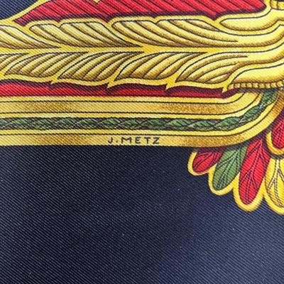 136 Authentic HERMÃˆS Carre 90 Silk Scarf Les Parures Du Vent by Joachim Metz 1991 Reissued in 1998