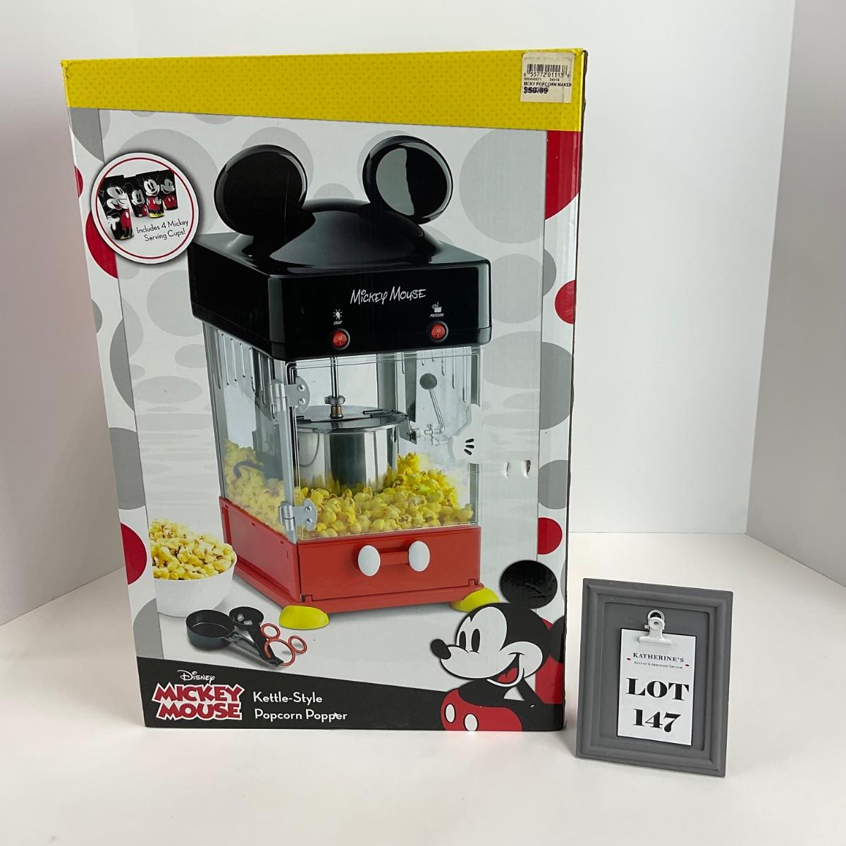 147 KITCHEN Mickey Mouse Kettle Style Popcorn Popper NWT