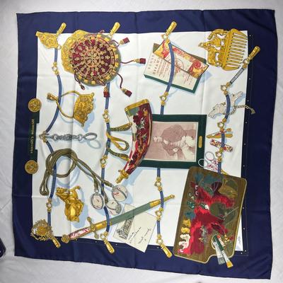 142 Authentic HERMÃˆS Carre 90 Silk Scarf Memoire d' HermÃ¨s by Caty Latham 1992