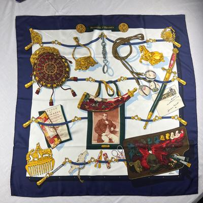 142 Authentic HERMÃˆS Carre 90 Silk Scarf Memoire d' HermÃ¨s by Caty Latham 1992