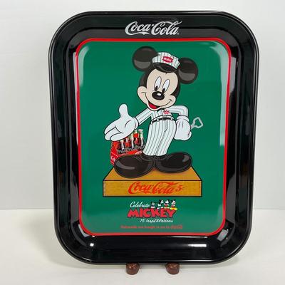 -161- COLLECTIBLE | InspEARations 75 Years Mickey Mouse Coca Cola Tray