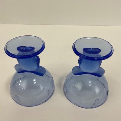 -162- KITCHEN | Blue Mickey Mouse Glass Compotes