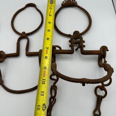 1800s Hand Forged Spanish Horse Ring Bits