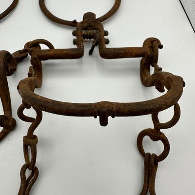 1800s Hand Forged Spanish Horse Ring Bits