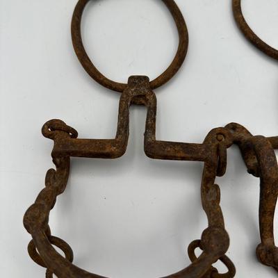 1800s Hand Forged Spanish Horse Ring Bits