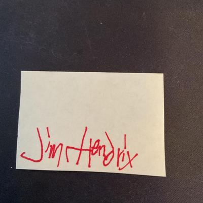 Jimi Hendrix Signed Autograph Cut Paper Slip