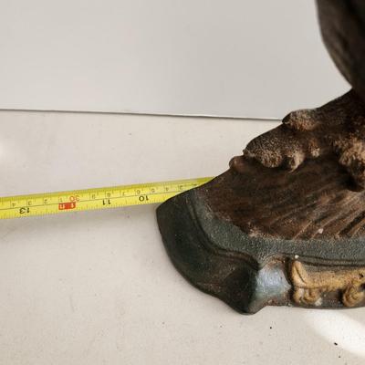 Large Heavy Metal Owl Door Stop 12.5" tall