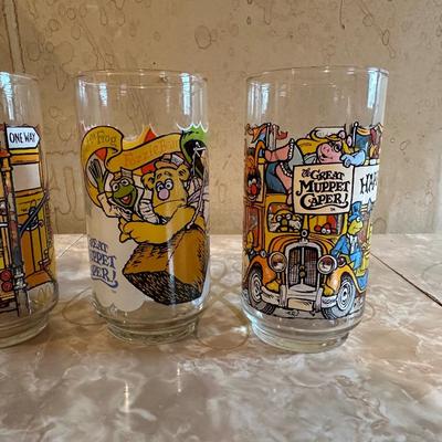 1981 THE GREAT MUPPET CAPER DRINKING GLASSES