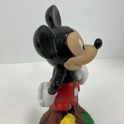 -180- TOY | 1994 Disney Mickey Mouse Leaning On Tree Stump Piggy Bank