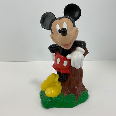 -180- TOY | 1994 Disney Mickey Mouse Leaning On Tree Stump Piggy Bank