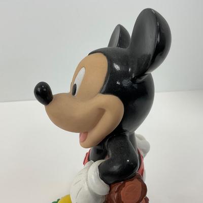 -180- TOY | 1994 Disney Mickey Mouse Leaning On Tree Stump Piggy Bank