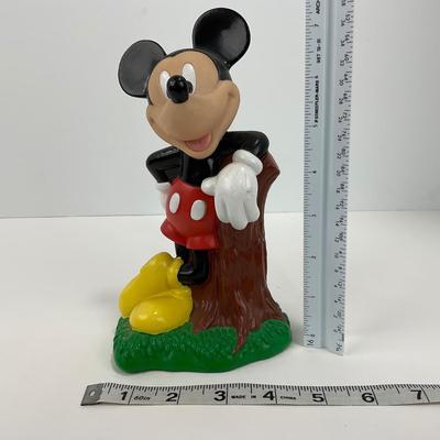 -180- TOY | 1994 Disney Mickey Mouse Leaning On Tree Stump Piggy Bank
