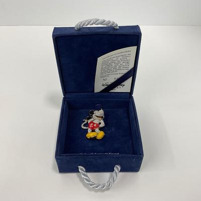 -188- SWAROVSKI | Disney Gallery Mickey Mouse Crystal Vintage Brooch