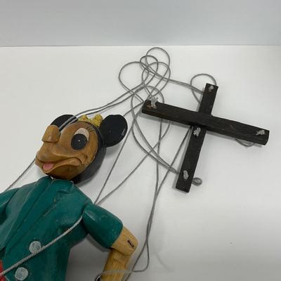 -194- TOY | Vintage Minnie Mouse Wood Marionette