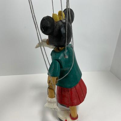 -194- TOY | Vintage Minnie Mouse Wood Marionette