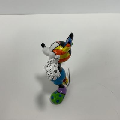 -195- COLLECTIBLE | Romero Britto Disney Mini Mickey Mouse â€œArms Upâ€ Figurine