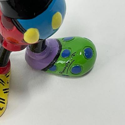 -195- COLLECTIBLE | Romero Britto Disney Mini Mickey Mouse â€œArms Upâ€ Figurine
