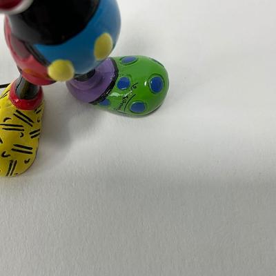 -195- COLLECTIBLE | Romero Britto Disney Mini Mickey Mouse â€œArms Upâ€ Figurine