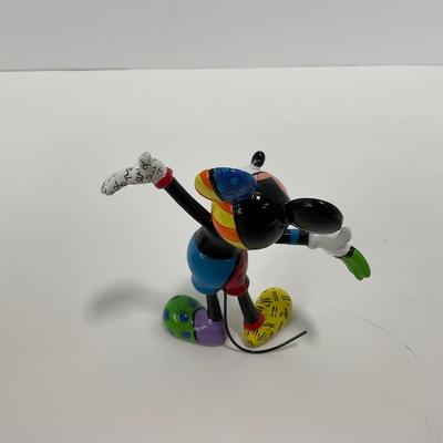 -195- COLLECTIBLE | Romero Britto Disney Mini Mickey Mouse â€œArms Upâ€ Figurine