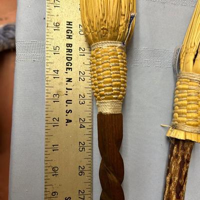 Lot of 2 Vintage Berea College Crafts Student Industries Broom Kentucky