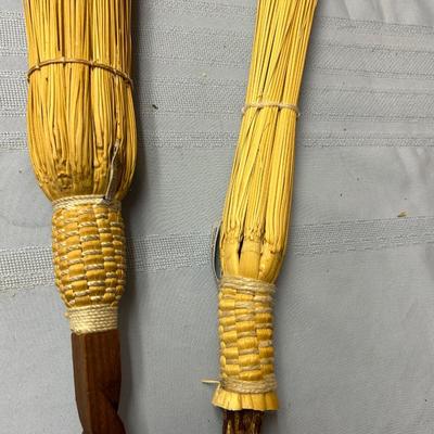Lot of 2 Vintage Berea College Crafts Student Industries Broom Kentucky