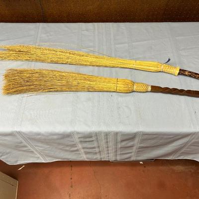 Lot of 2 Vintage Berea College Crafts Student Industries Broom Kentucky