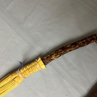 Lot of 2 Vintage Berea College Crafts Student Industries Broom Kentucky
