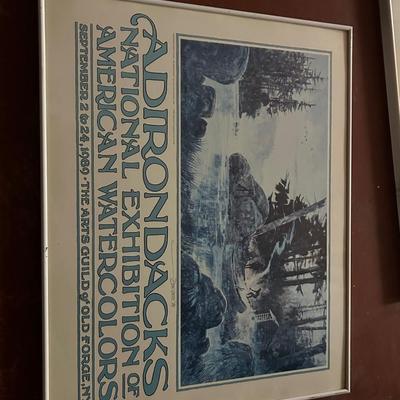 Pc Don Getz-Signed ADIRONDACKS NATIONAL EXHIBITION POSTERS American Watercolors Old Forge, NY