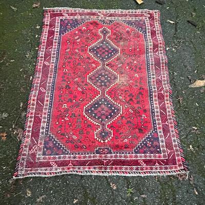 Persian Rug Antique, Area Carpet Rug 78â€ x 58.5