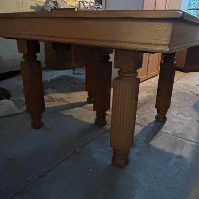 Vintage Maple and Oak 5-Leg Table