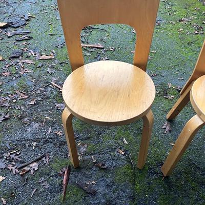 Vintage Alvar Aalto chairs ICF - lot of 2 chairs