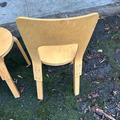 Vintage Alvar Aalto chairs ICF - lot of 2 chairs