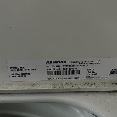 Alliance, speed queen washing machine.