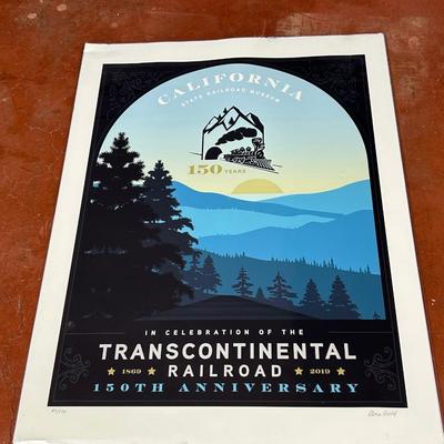 Transcontinental, railroad poster, limited edition