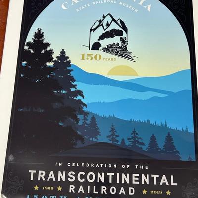 Transcontinental, railroad poster, limited edition