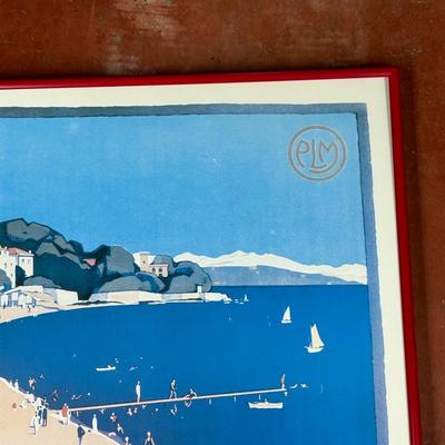 Antibes, Sa Plage De Juan Les Pins, Vintage Poster,by Roger Broders On Canvas by Roger Broders Print