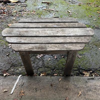 Outdoor wooden table or plant stand