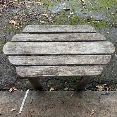 Outdoor wooden table or plant stand