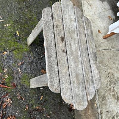 Outdoor wooden table or plant stand