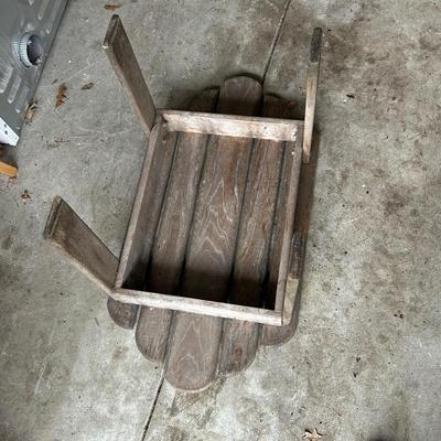 Outdoor wooden table or plant stand