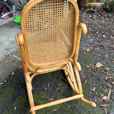 Genuine Thonet Bentwood Rocking Chair - Cane Back Chair -Great Vintage Condition