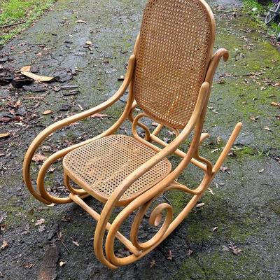 Genuine Thonet Bentwood Rocking Chair - Cane Back Chair -Great Vintage Condition