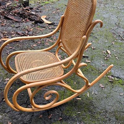 Genuine Thonet Bentwood Rocking Chair - Cane Back Chair -Great Vintage Condition