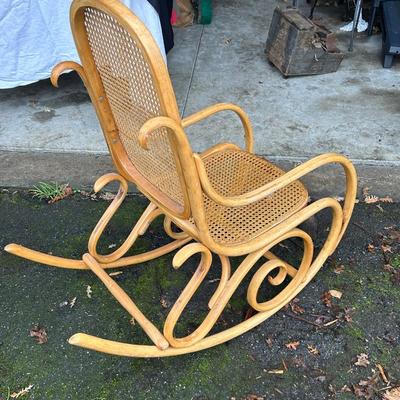 Genuine Thonet Bentwood Rocking Chair - Cane Back Chair -Great Vintage Condition