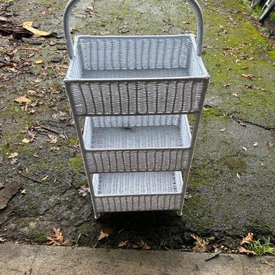 Pier 1 Collin tiered light blue color Basket stand.