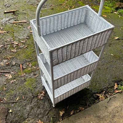 Pier 1 Collin tiered light blue color Basket stand.