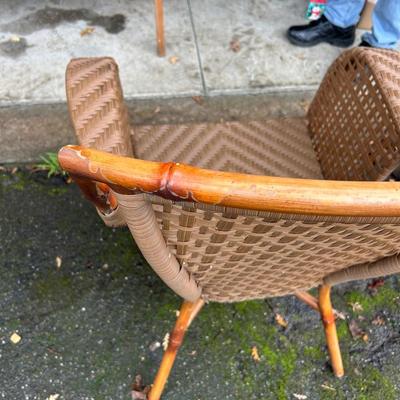 Wicker weave chair, outdoor patio chair