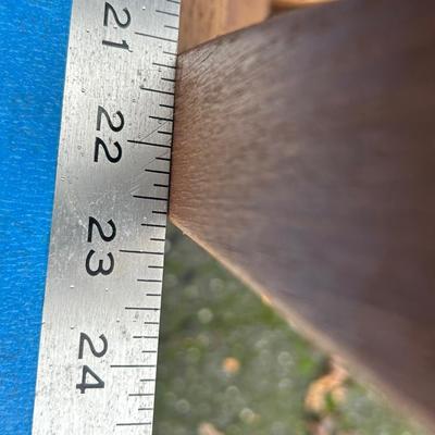 Wooden bench as seen