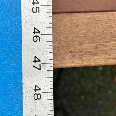 Wooden bench as seen